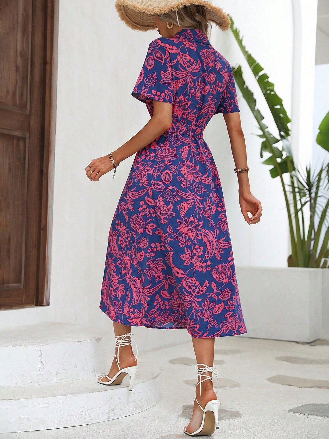 Rochie midi Shein, mix culori