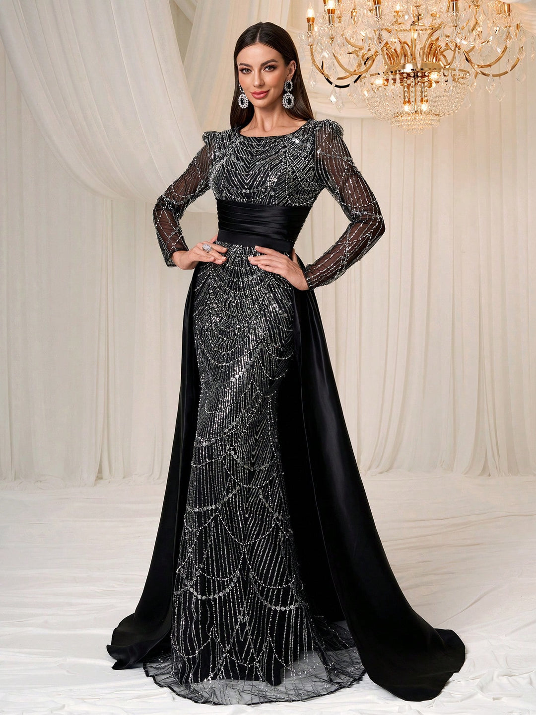 Rochie de ocazie  SHEIN, negru