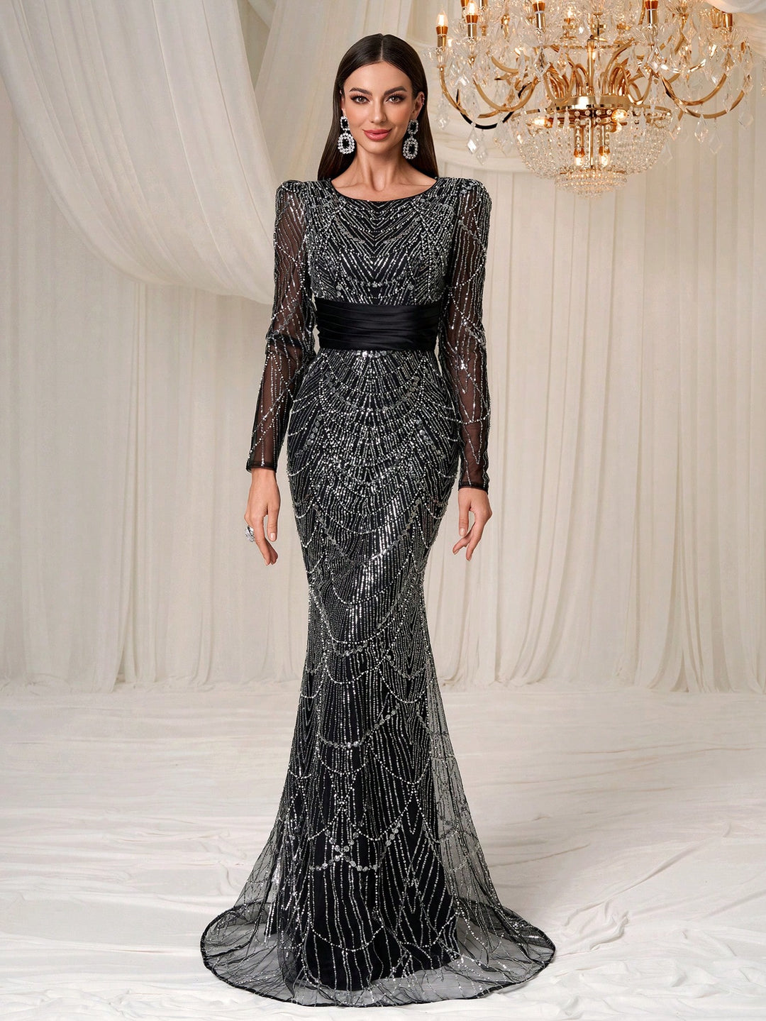 Rochie de ocazie  SHEIN, negru