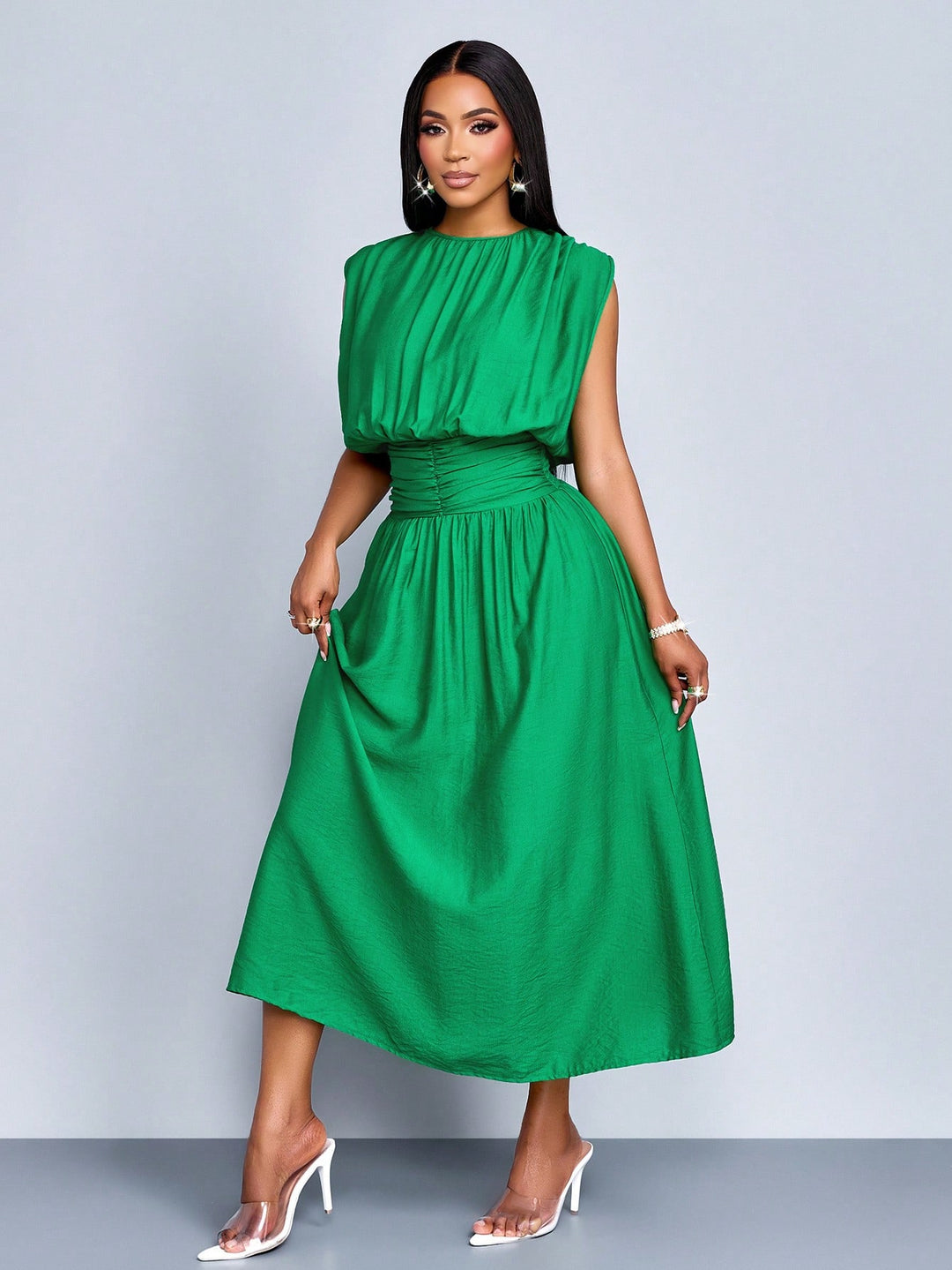 Rochie maxi SHEIN, verde