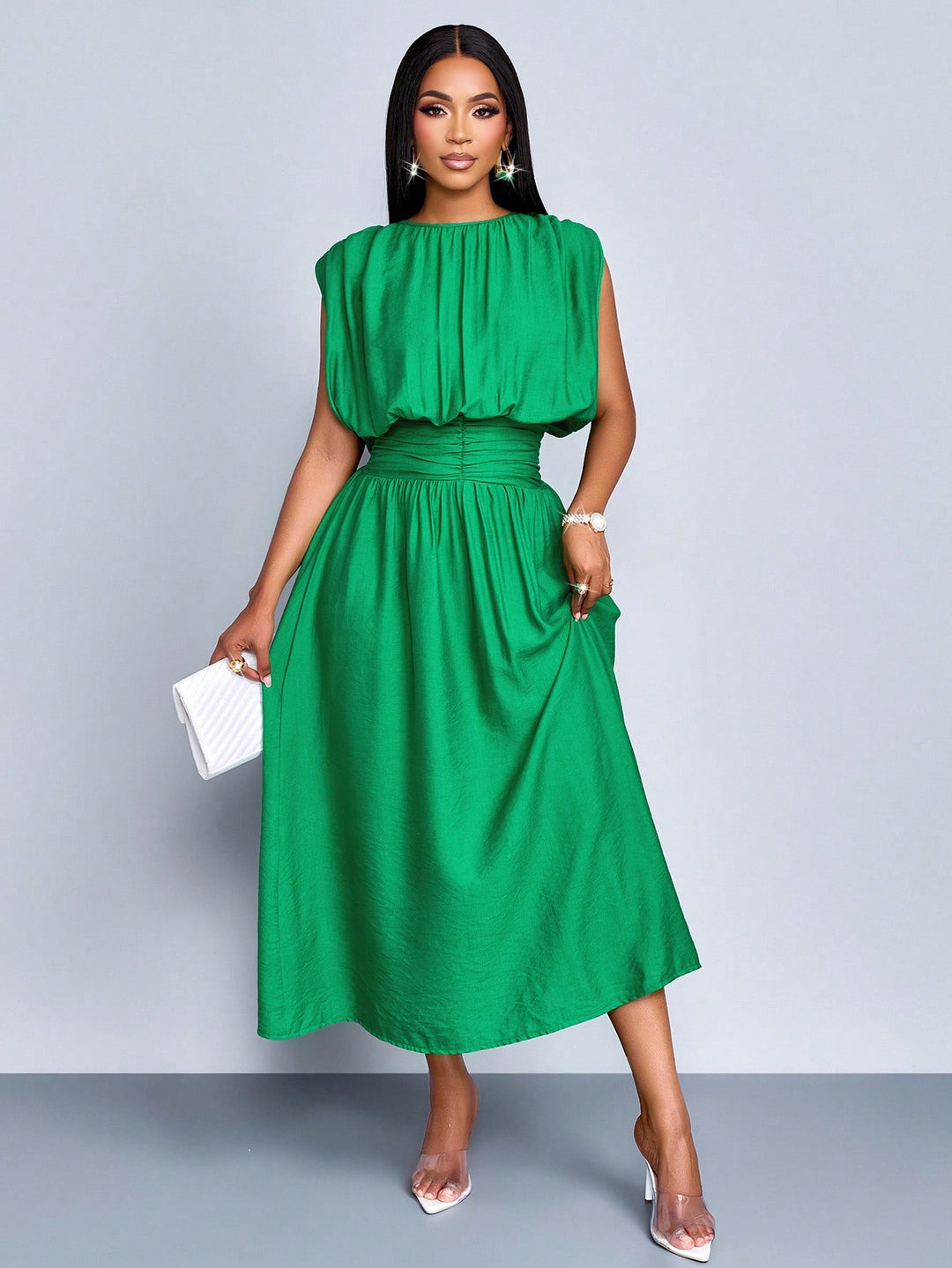 Rochie maxi SHEIN, verde