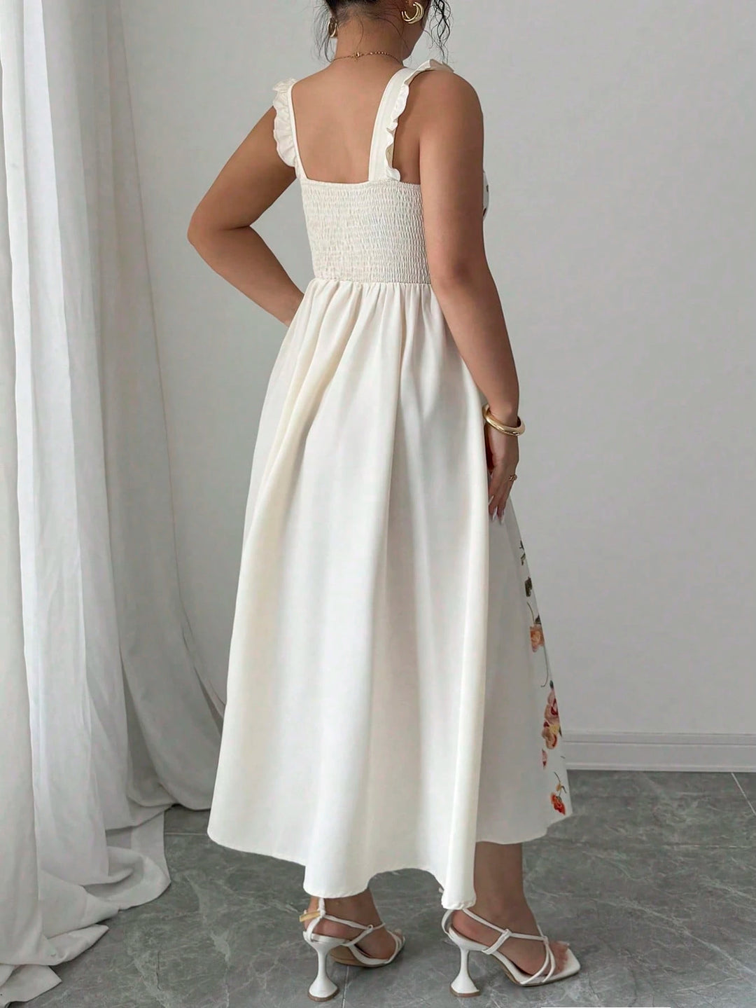 Rochie midi SHEIN, crem