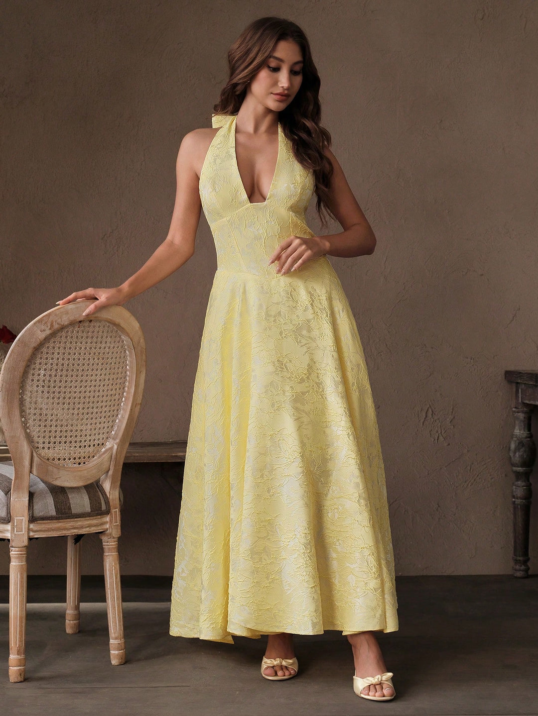 Rochie maxi SHEIN, galben