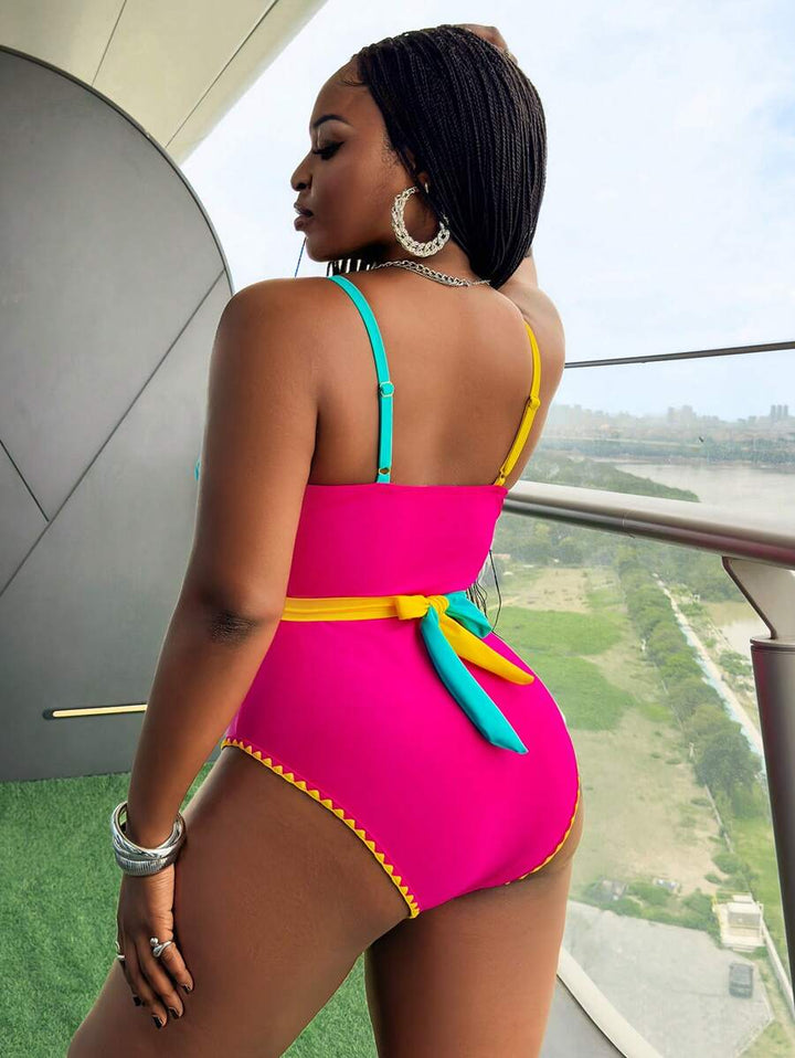 Costum de baie întreg SHEIN, mix culori