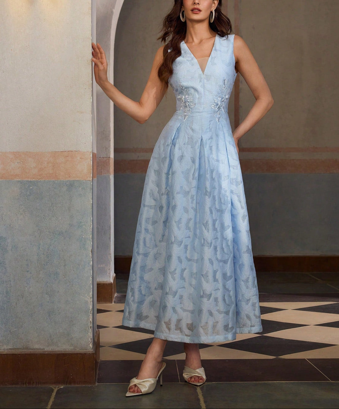 SHEIN maxi ruha, kék