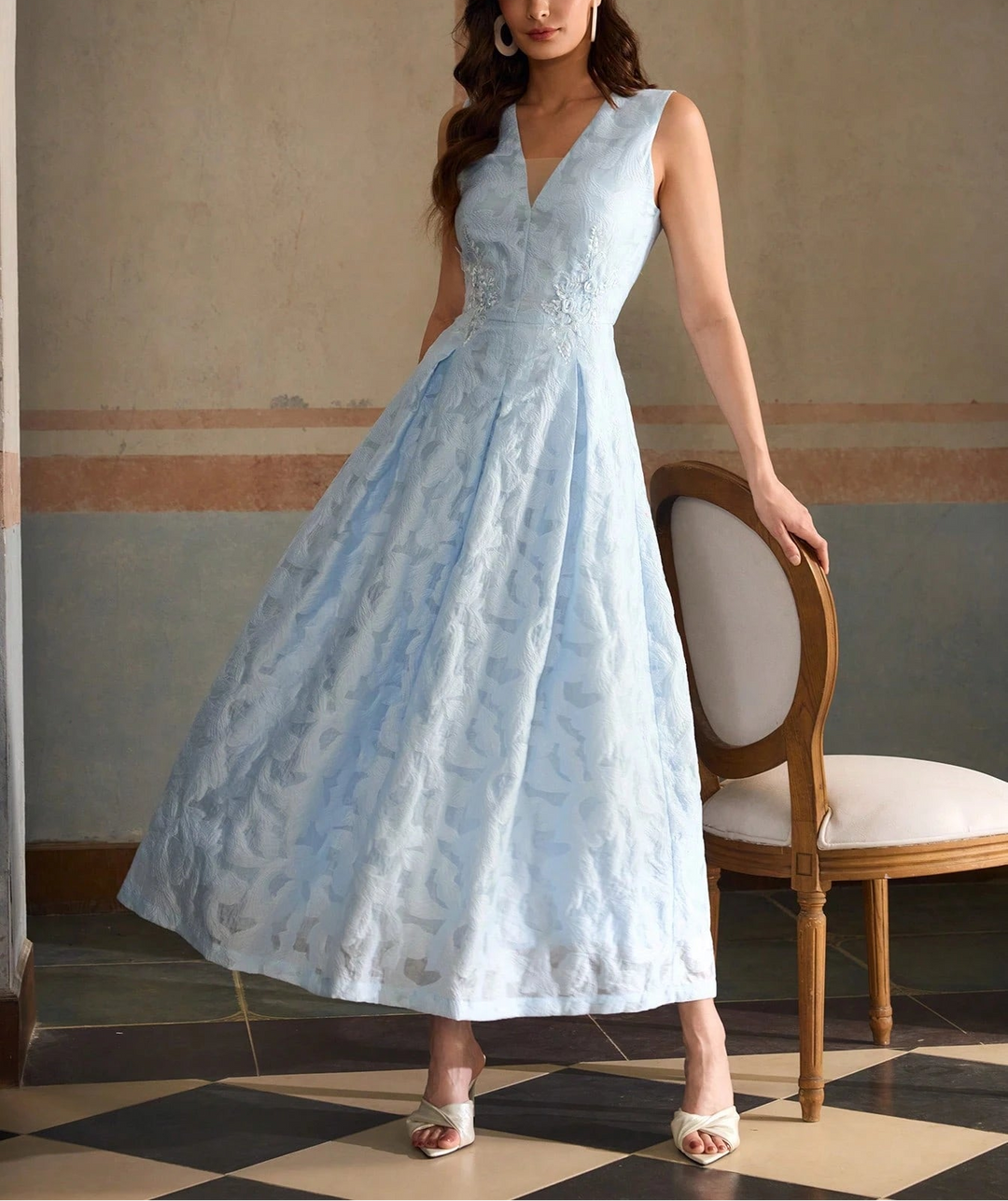 SHEIN maxi ruha, kék