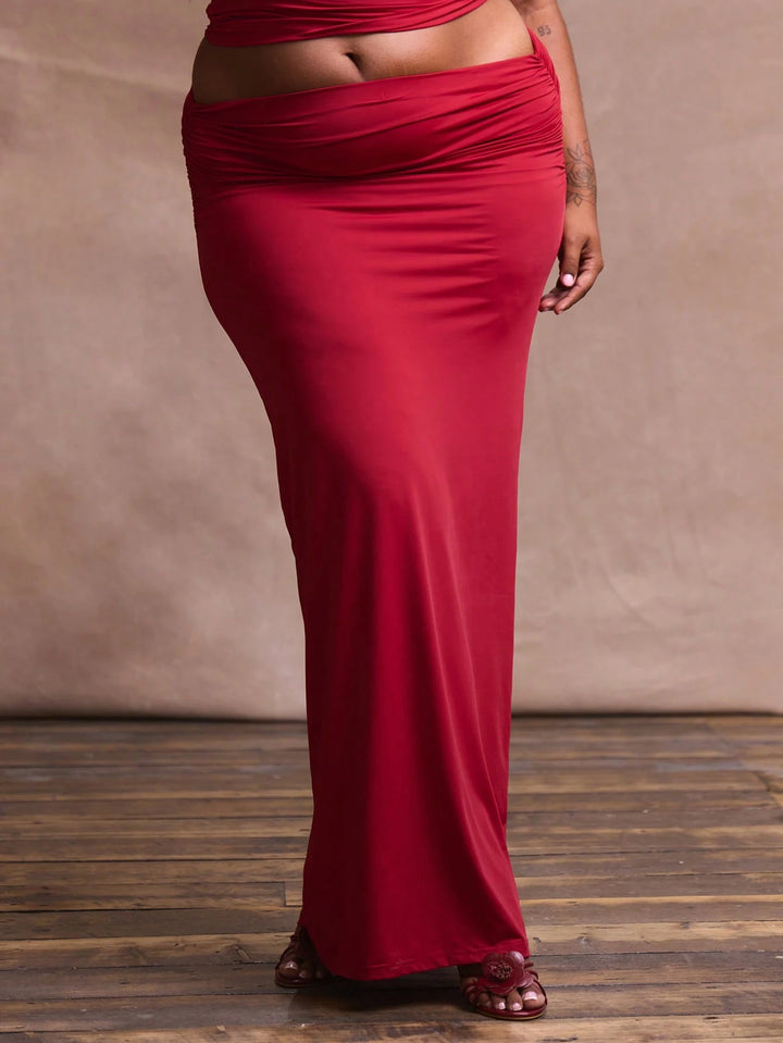 Fustă maxi Musera by Shein, roșu