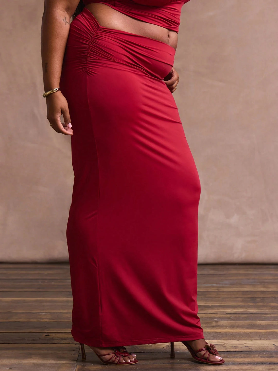 Fustă maxi Musera by Shein, roșu