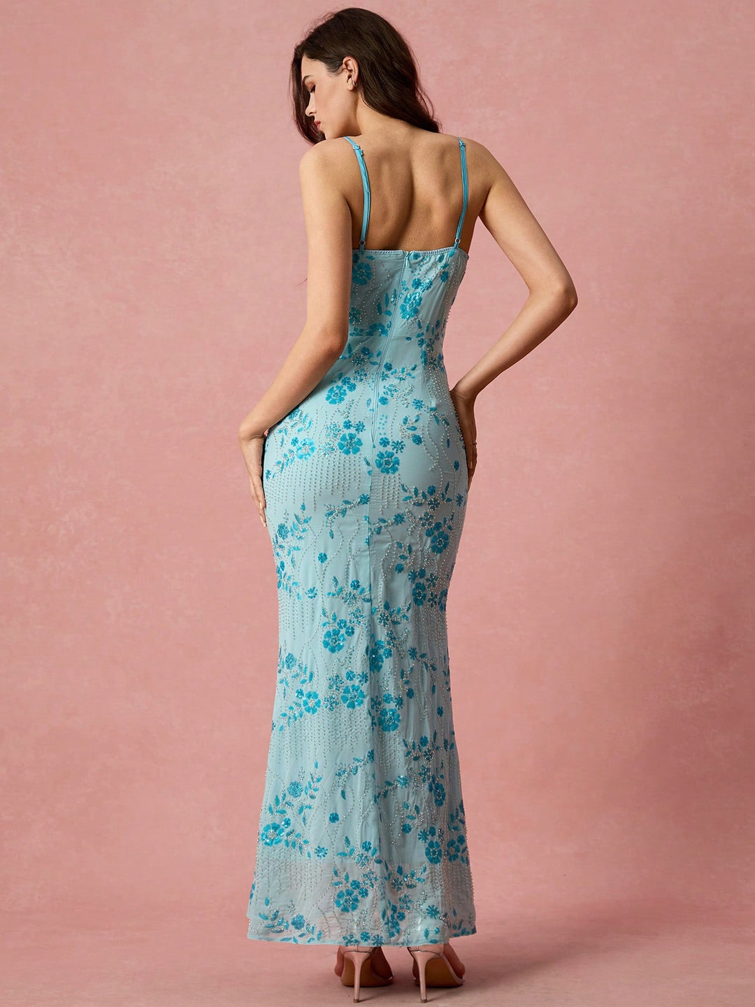 SHEIN maxi ruha, kék