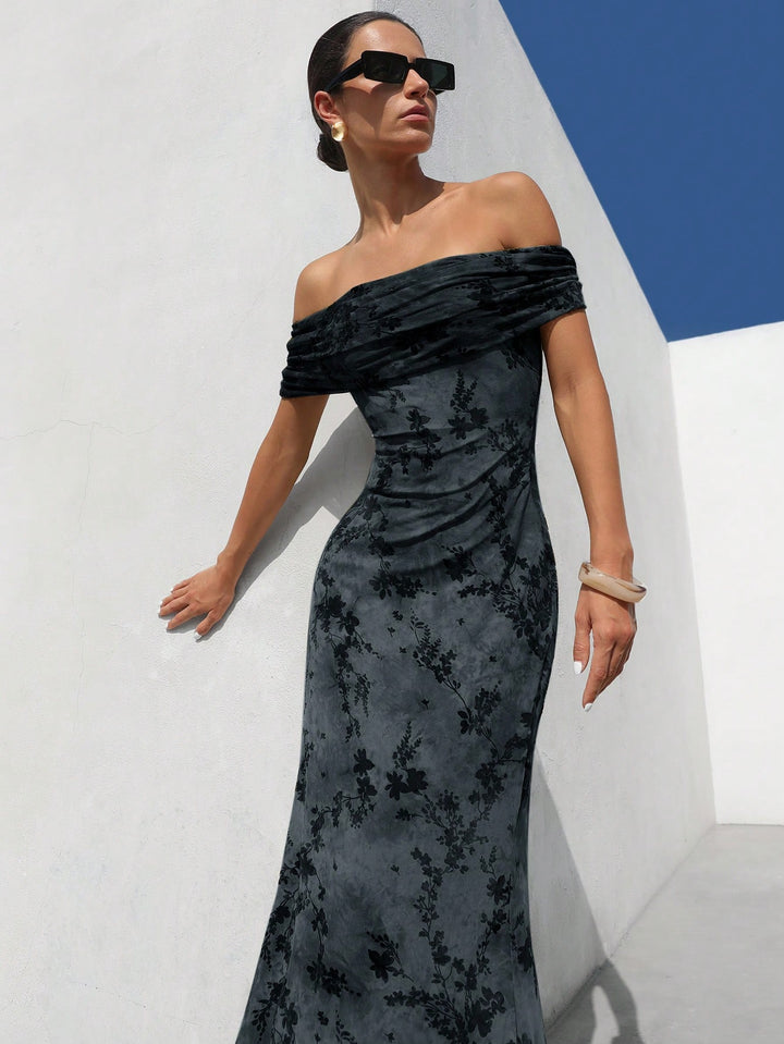 Rochie maxi SHEIN, gri
