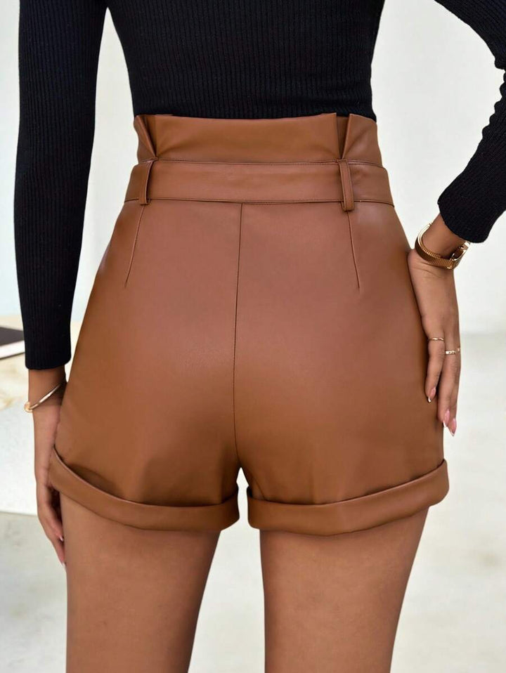 Pantaloni scurți SHEIN, maro