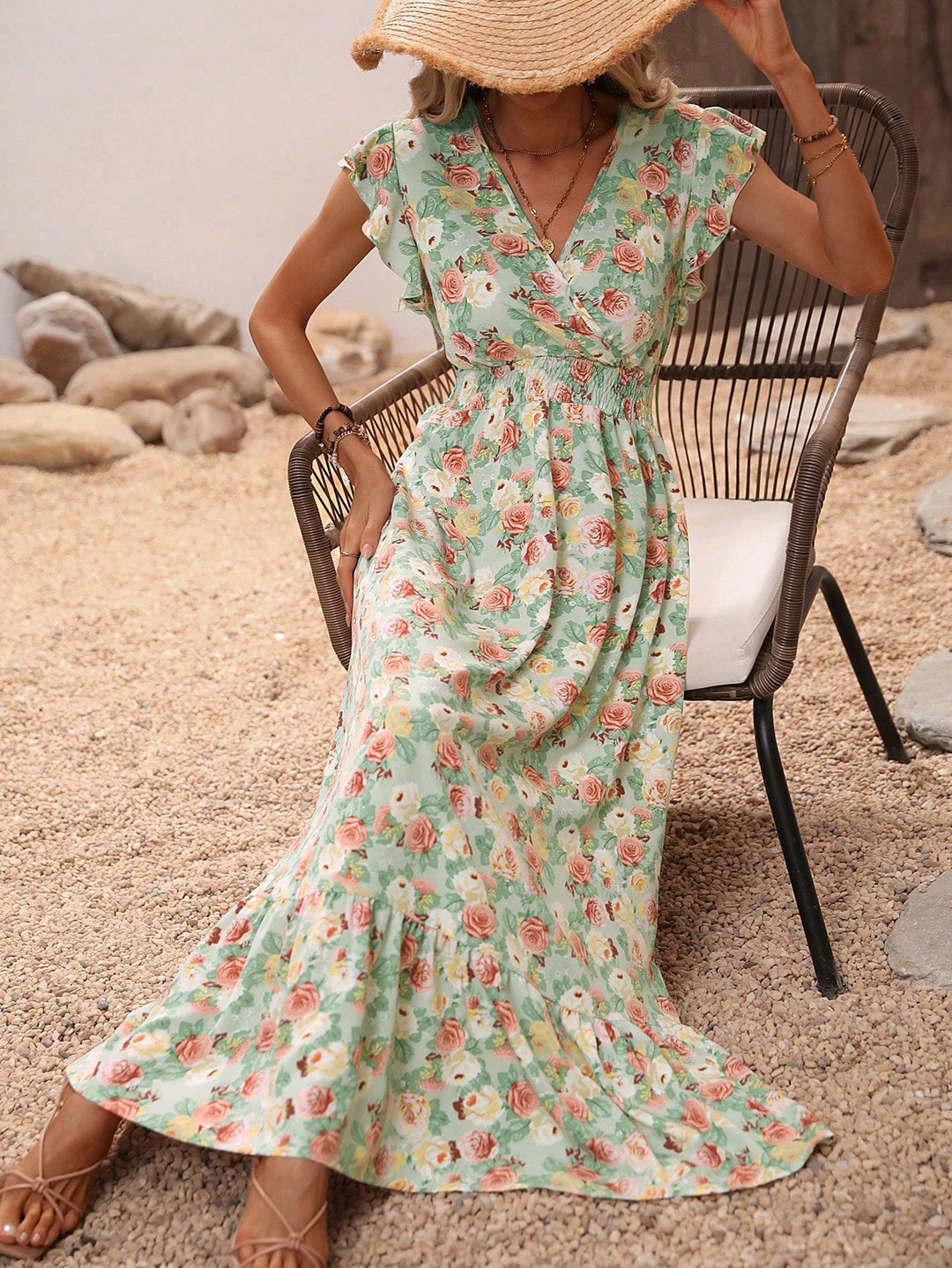 Rochie maxi SHEIN, mix culori