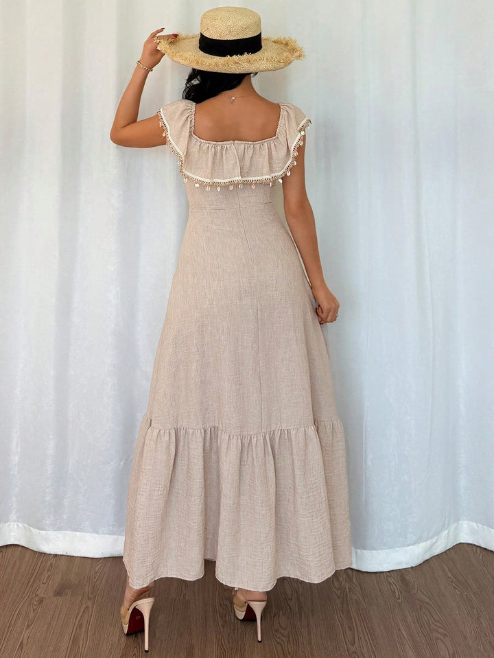 Rochie maxi SHEIN, kaki
