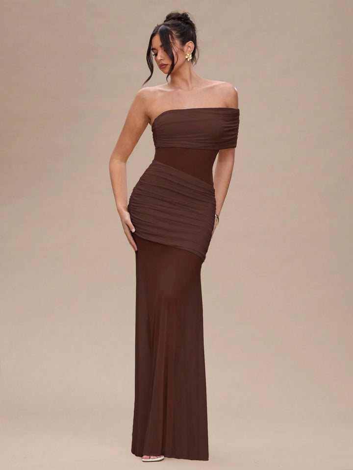 Rochie maxi SHEIN, maro