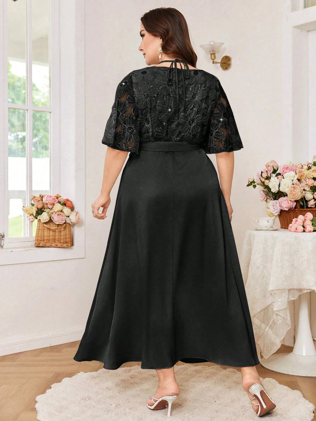 Rochie de ocazie Shein Curve+, mix culori