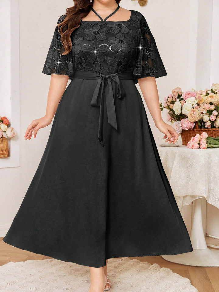 Rochie de ocazie Shein Curve+, mix culori