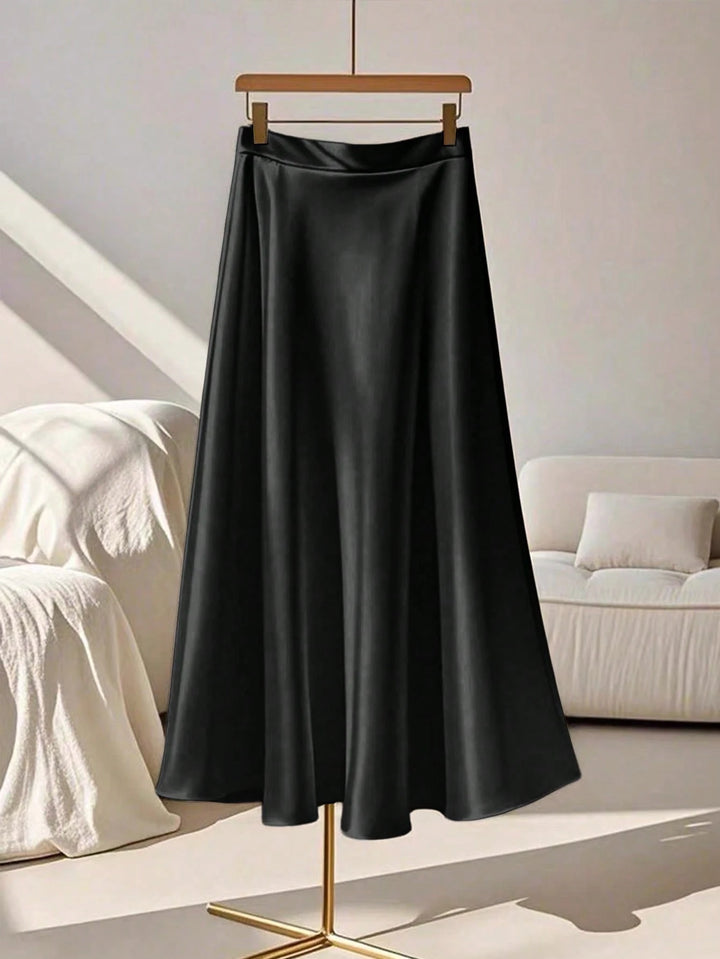 SHEIN fekete midiszoknya