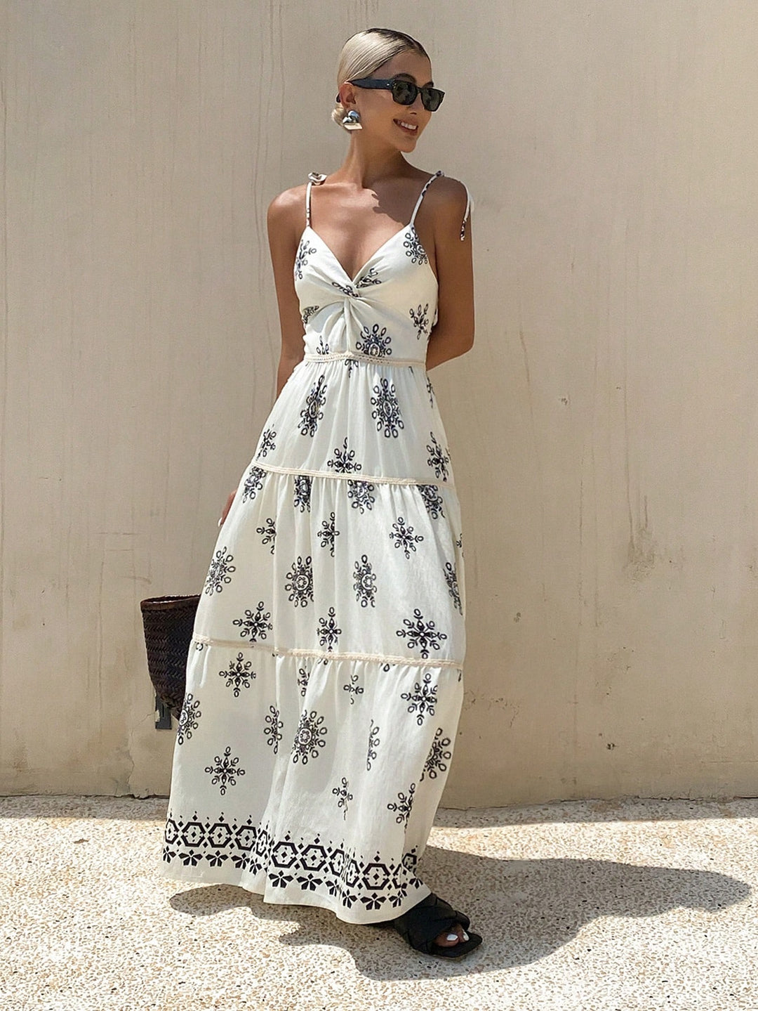 Rochie maxi SHEIN, bej