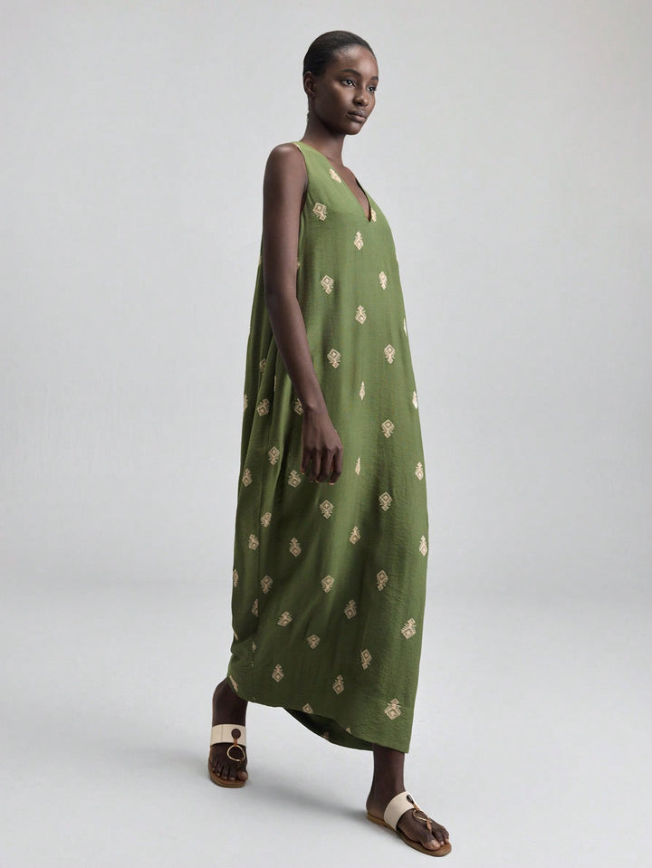 Rochie maxi SHEIN, kaki