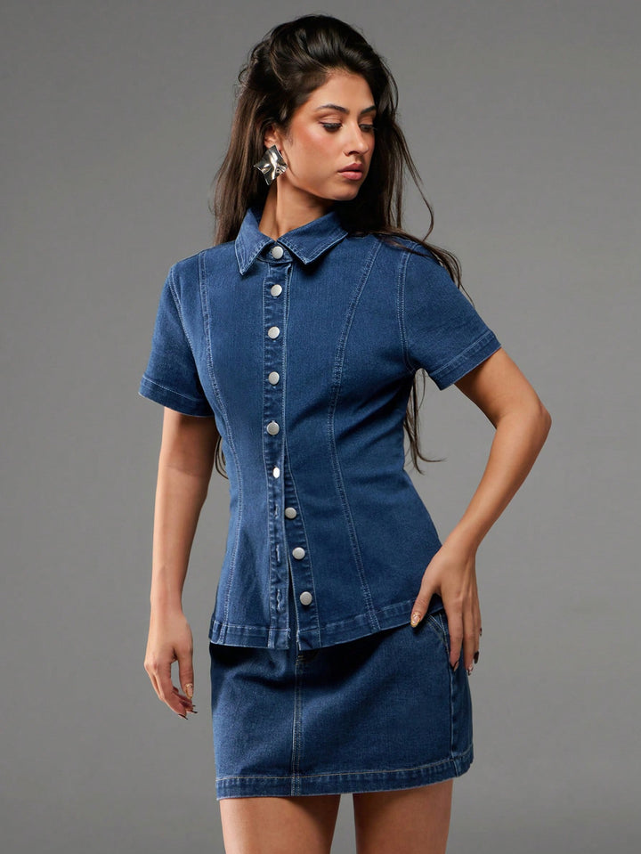 Top SHEIN, albastru