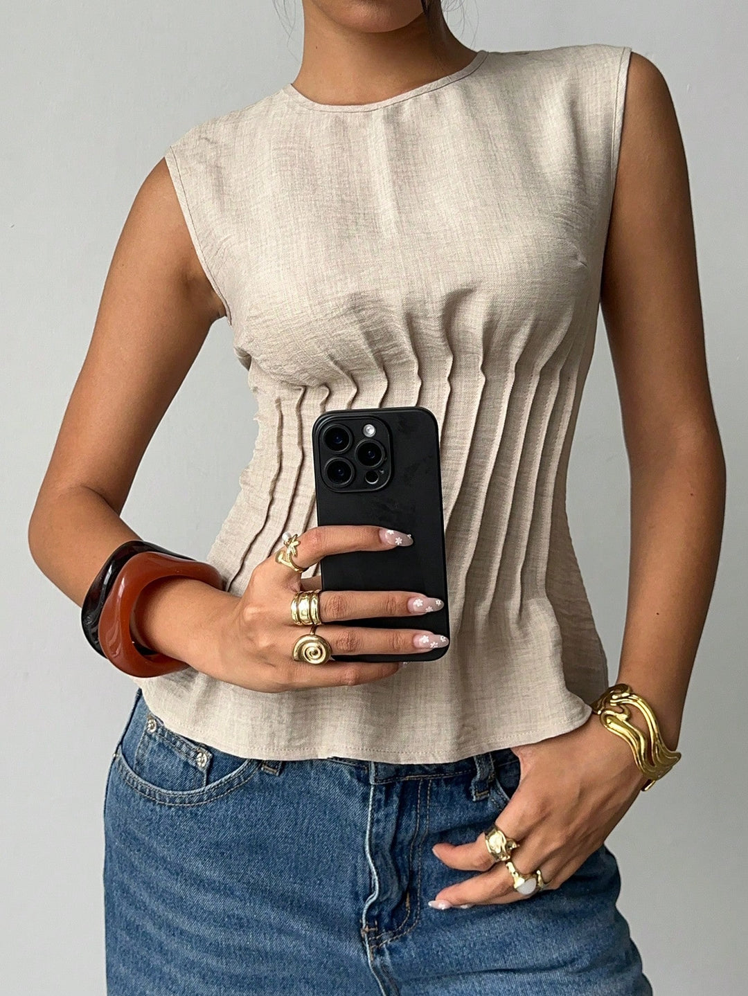 Top SHEIN, bej