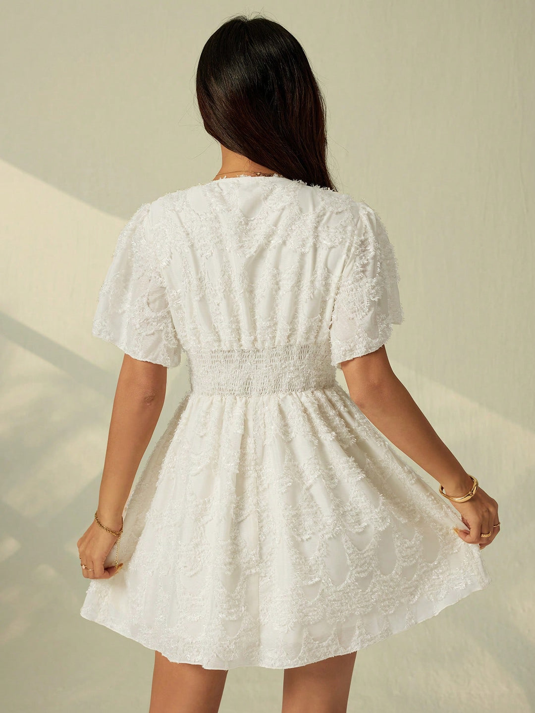 Rochie mini SHEIN, crem