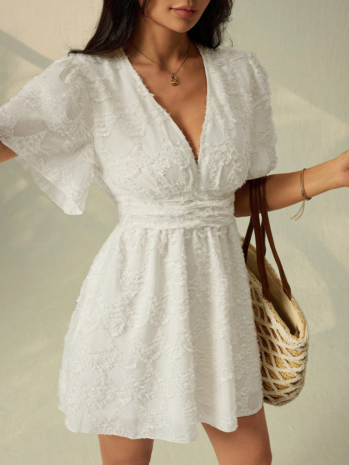 Rochie mini SHEIN, crem