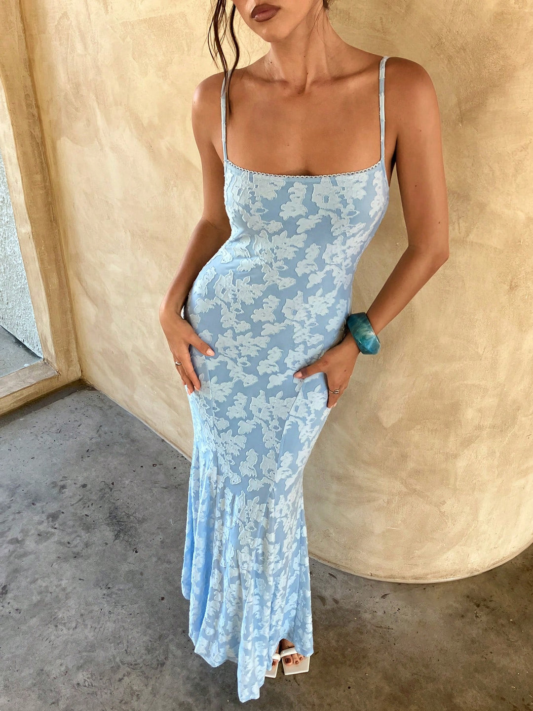 Rochie maxi SHEIN, albastru