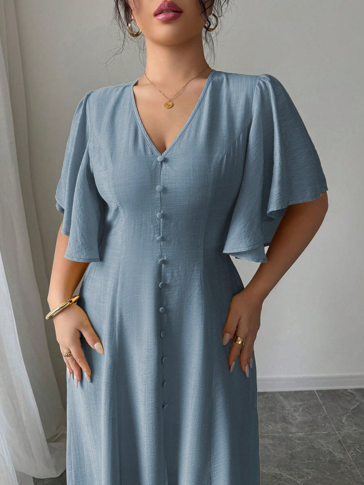 Rochie maxi Shein Curve+, albastru