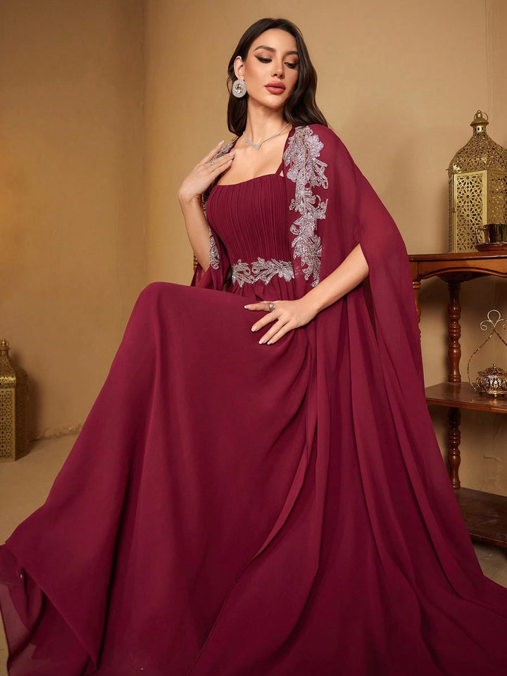 Set rochie și cardigan SHEIN, vișiniu