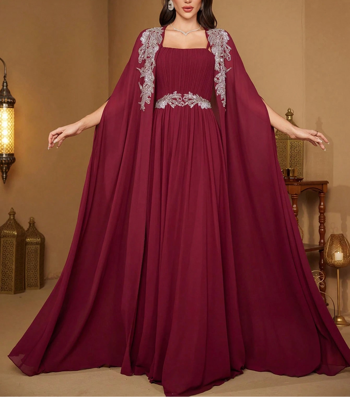 Set rochie și cardigan SHEIN, vișiniu