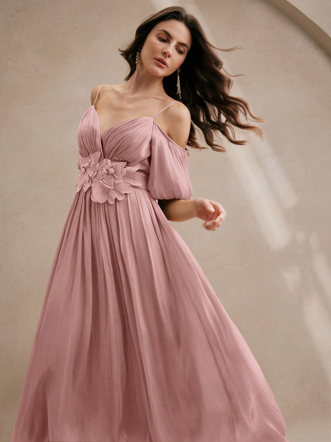 Rochie maxi SHEIN, roz