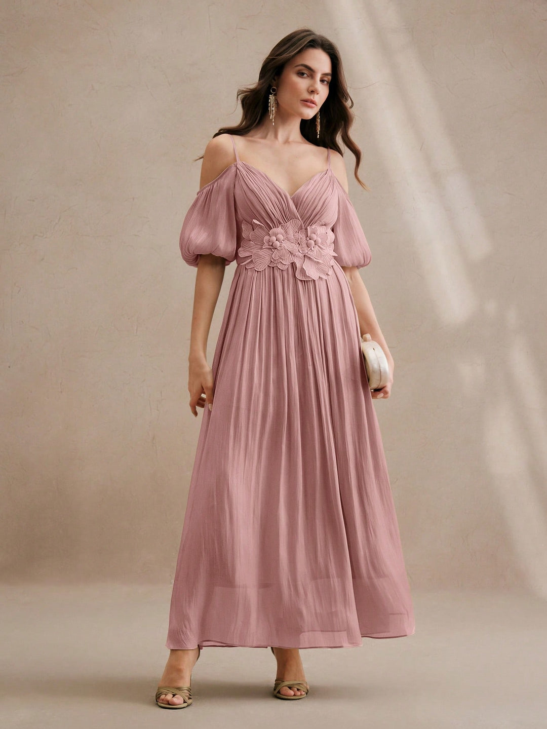 Rochie maxi SHEIN, roz