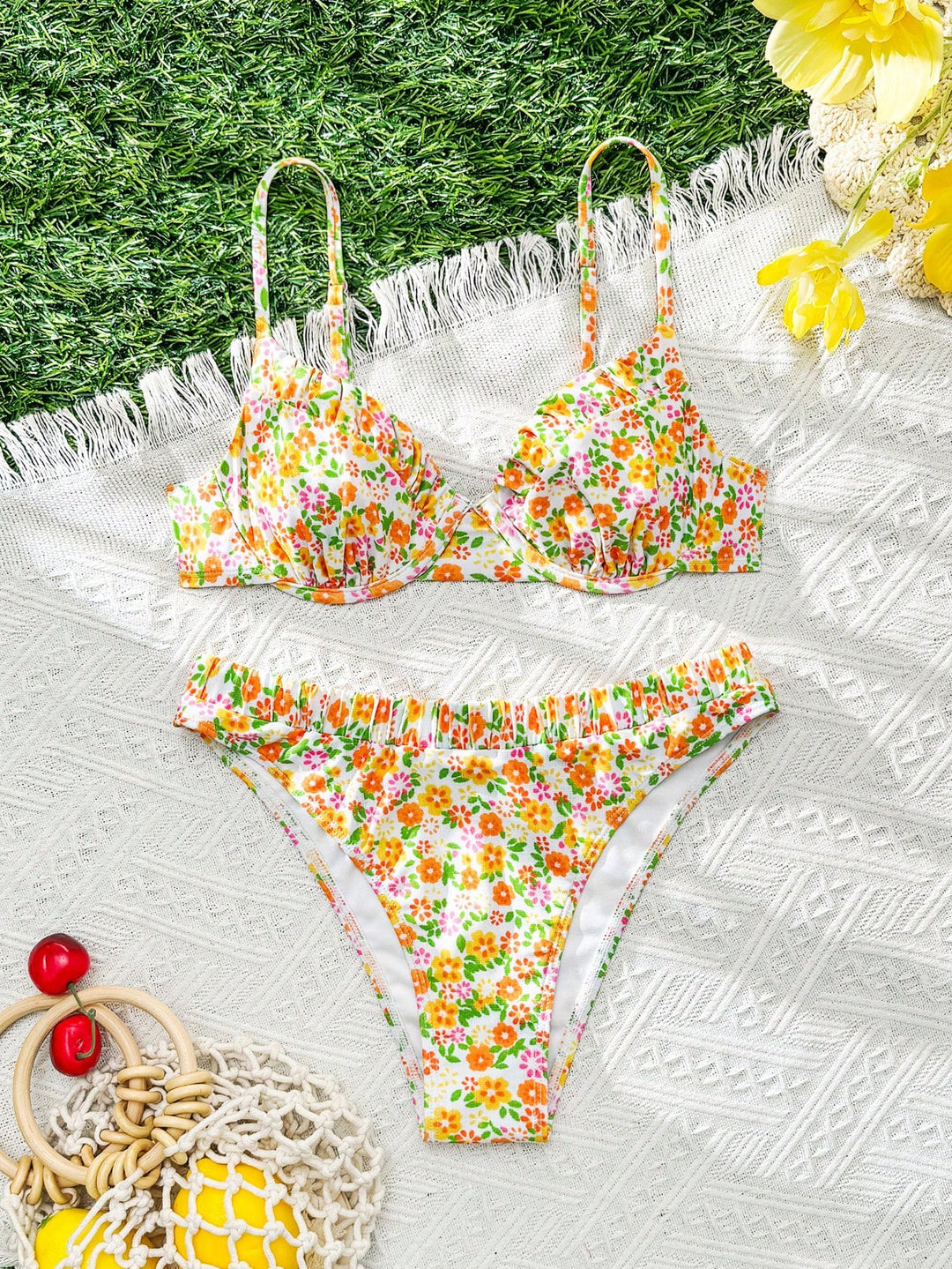 Costum de baie SHEIN, mix culori