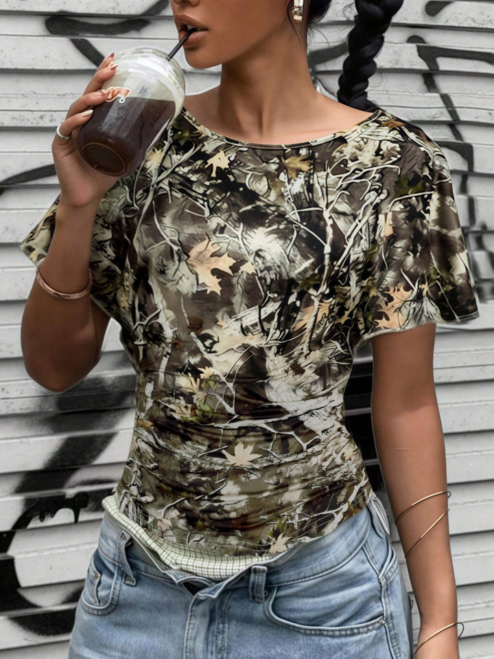 Tricou SHEIN, kaki