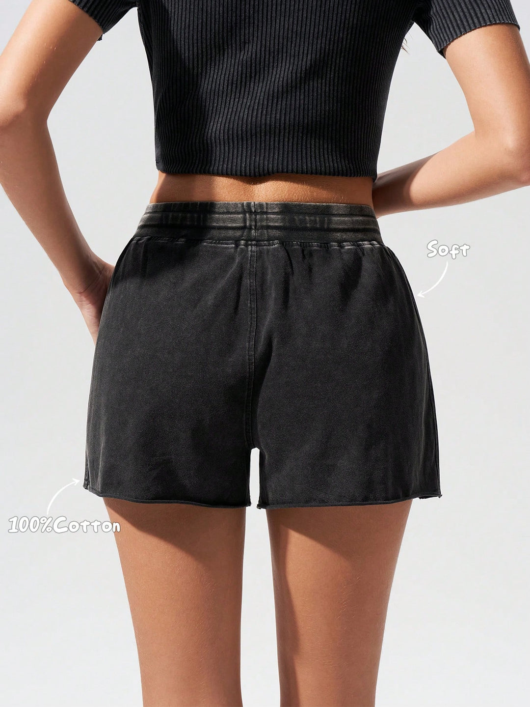 Pantaloni scurți Shein, gri