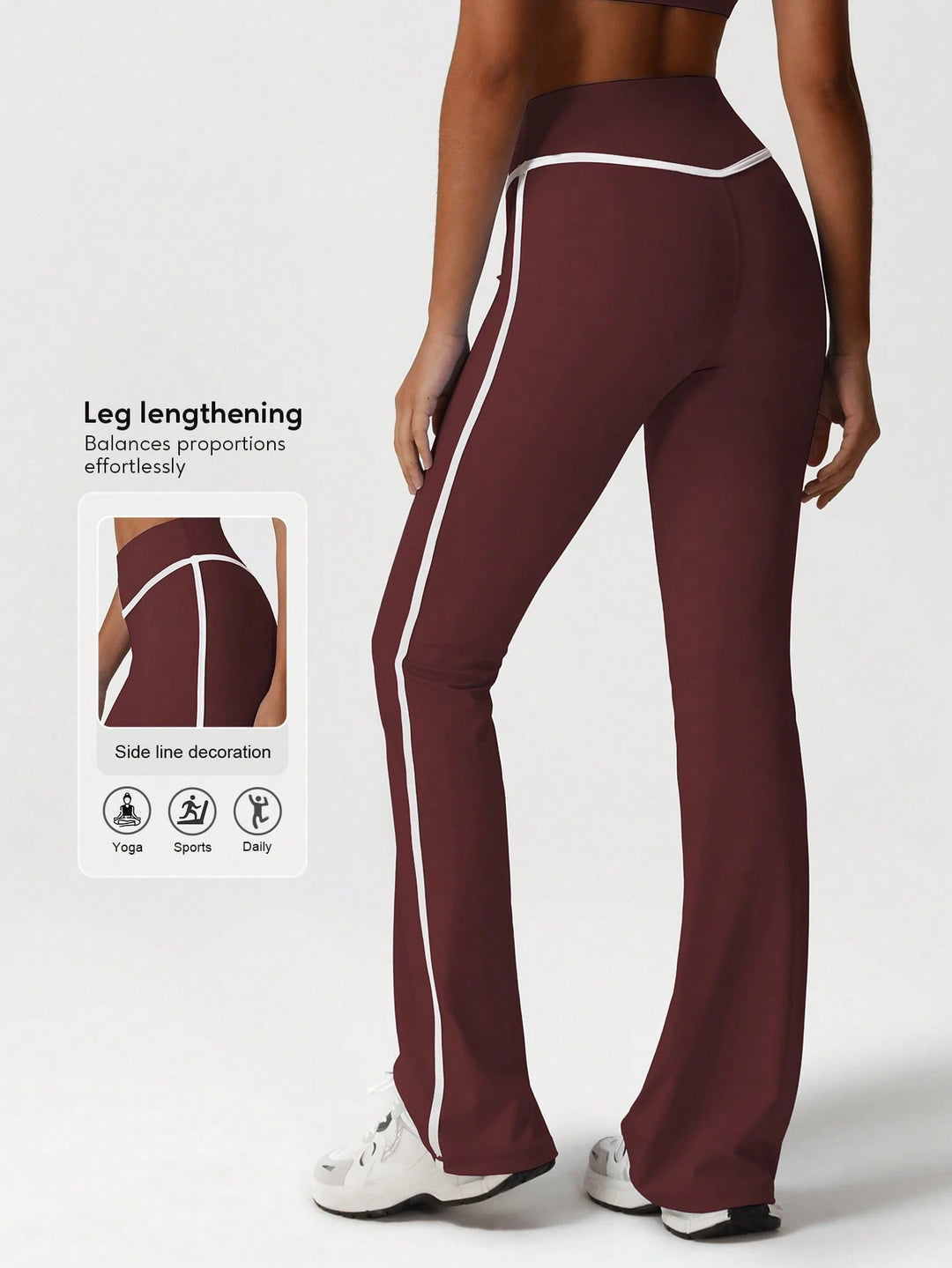 Pantaloni SHEIN, vișiniu