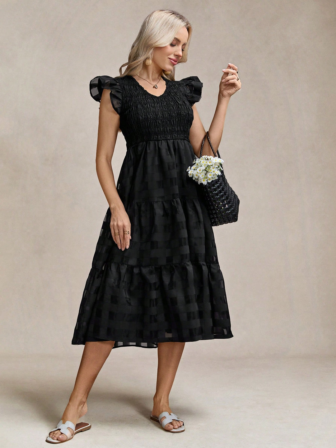 Rochie midi SHEIN, negru