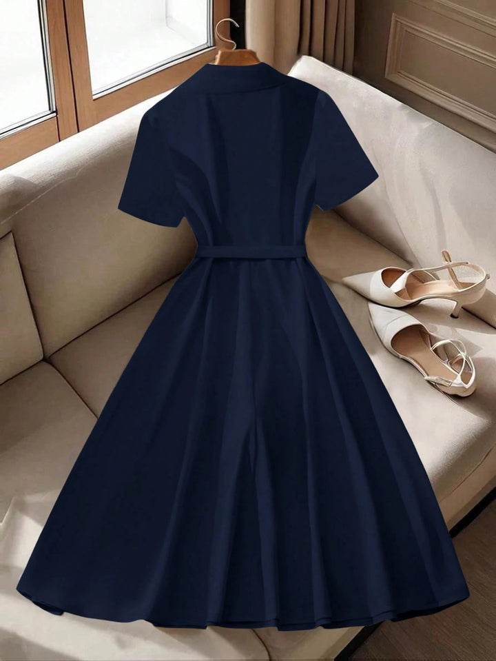 Rochie midi Shein Curve+, albastru