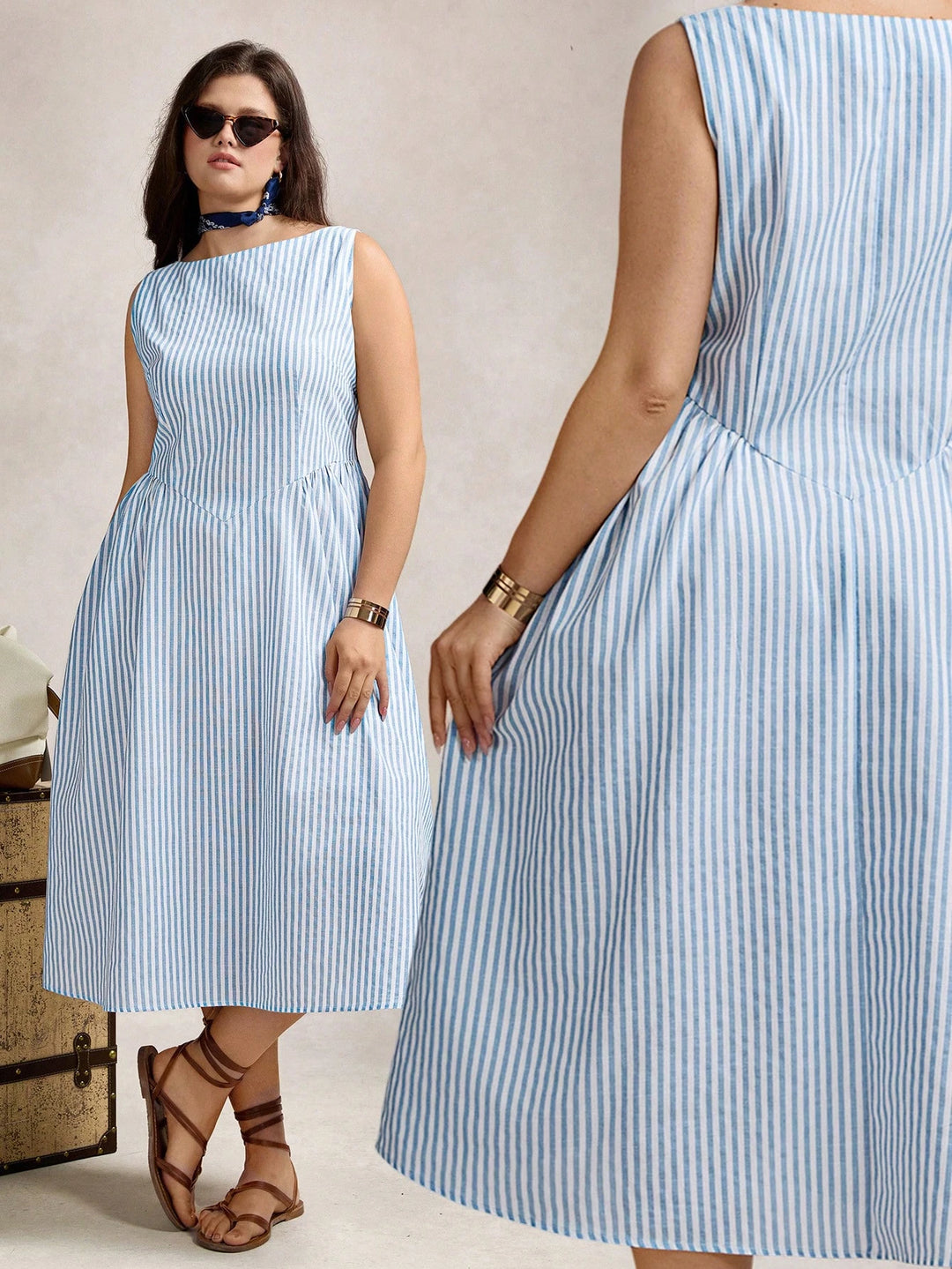 Rochie midi SHEIN, mix culori