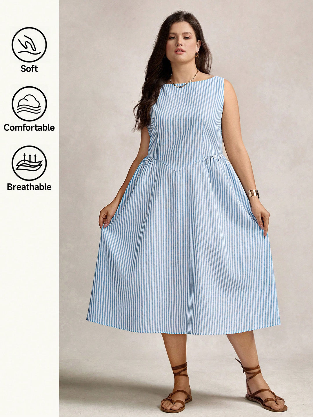 Rochie midi SHEIN, mix culori