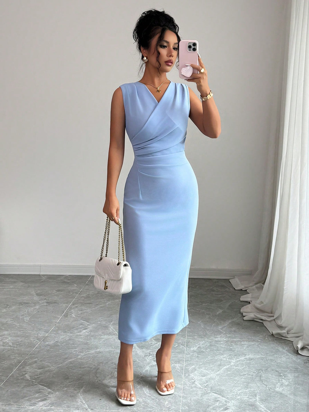 Rochie maxi SHEIN, albastru