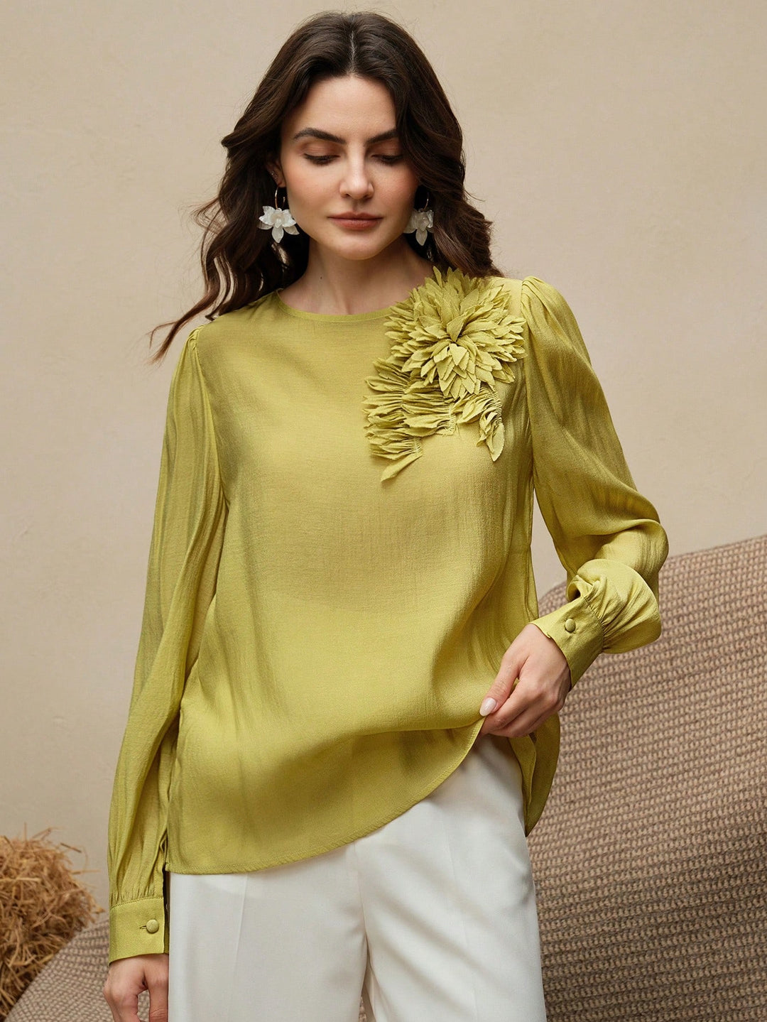Top SHEIN, verde