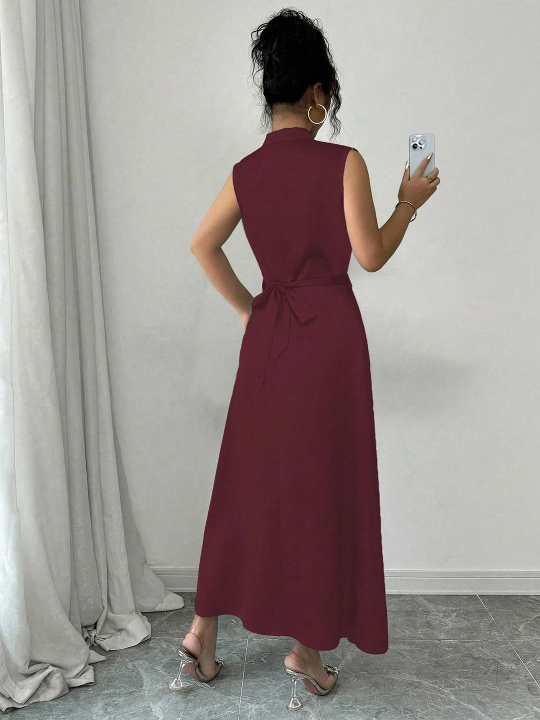 Rochie maxi SHEIN, vișiniu