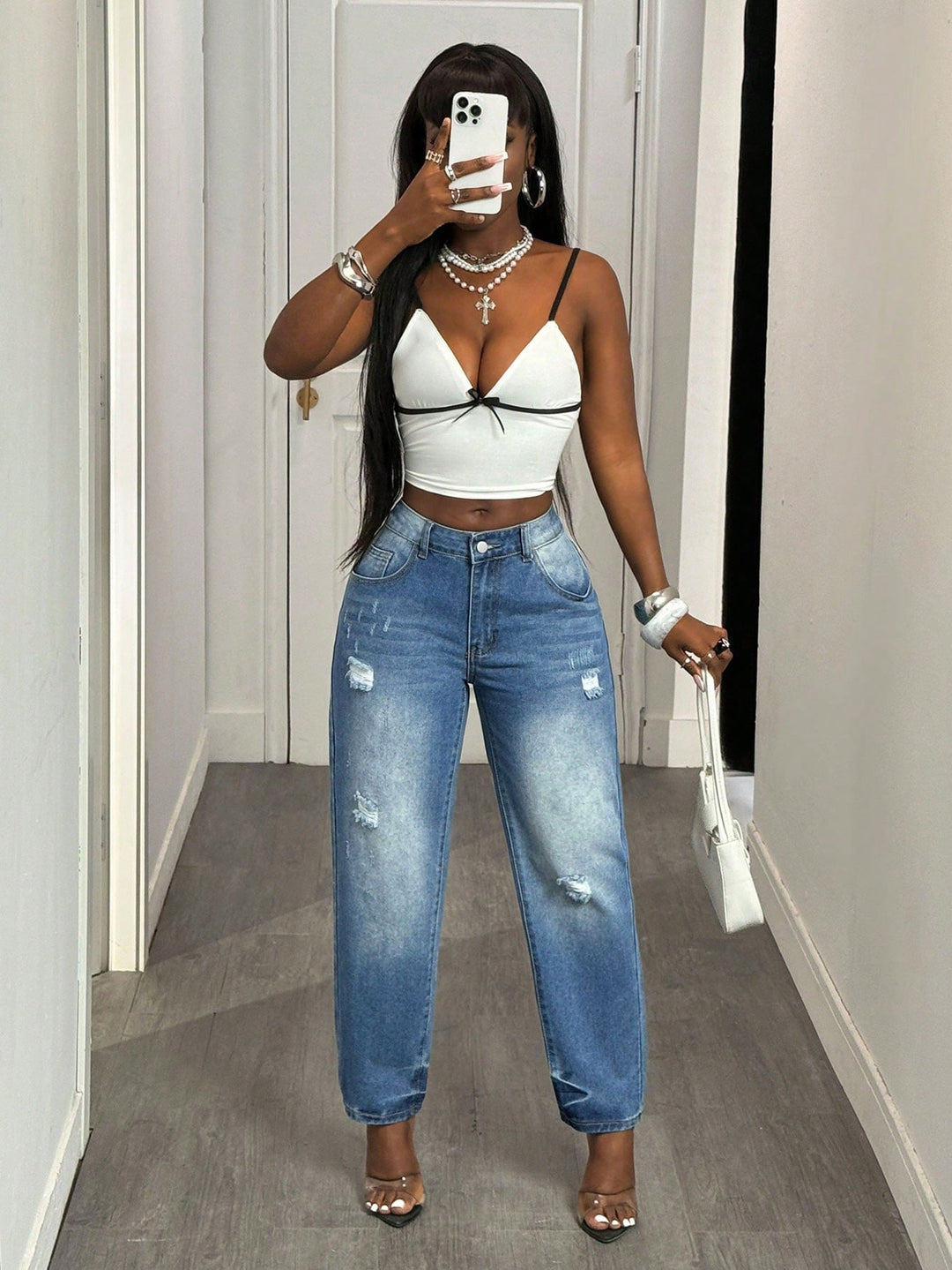 Jeans SHEIN, albastru