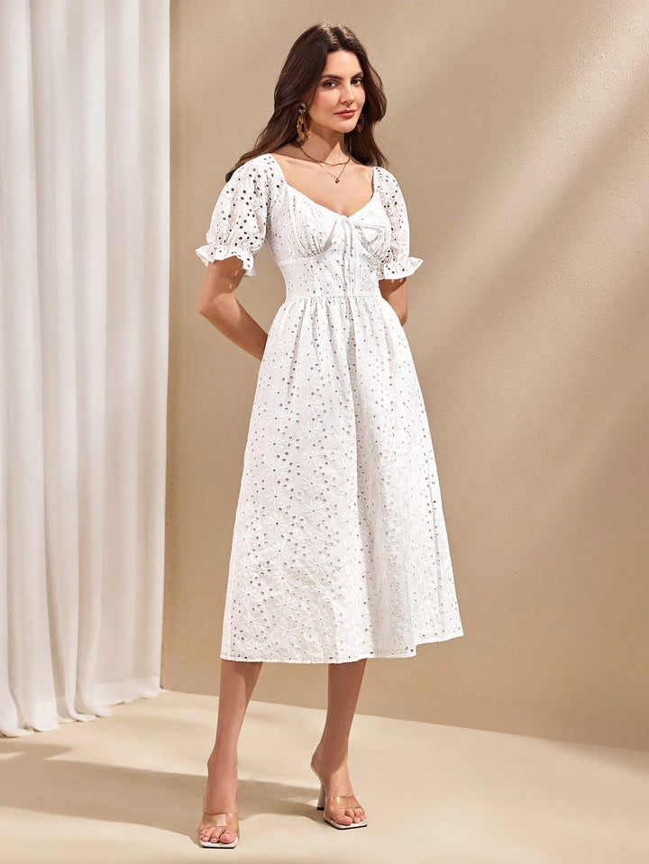 Rochie midi SHEIN, alb