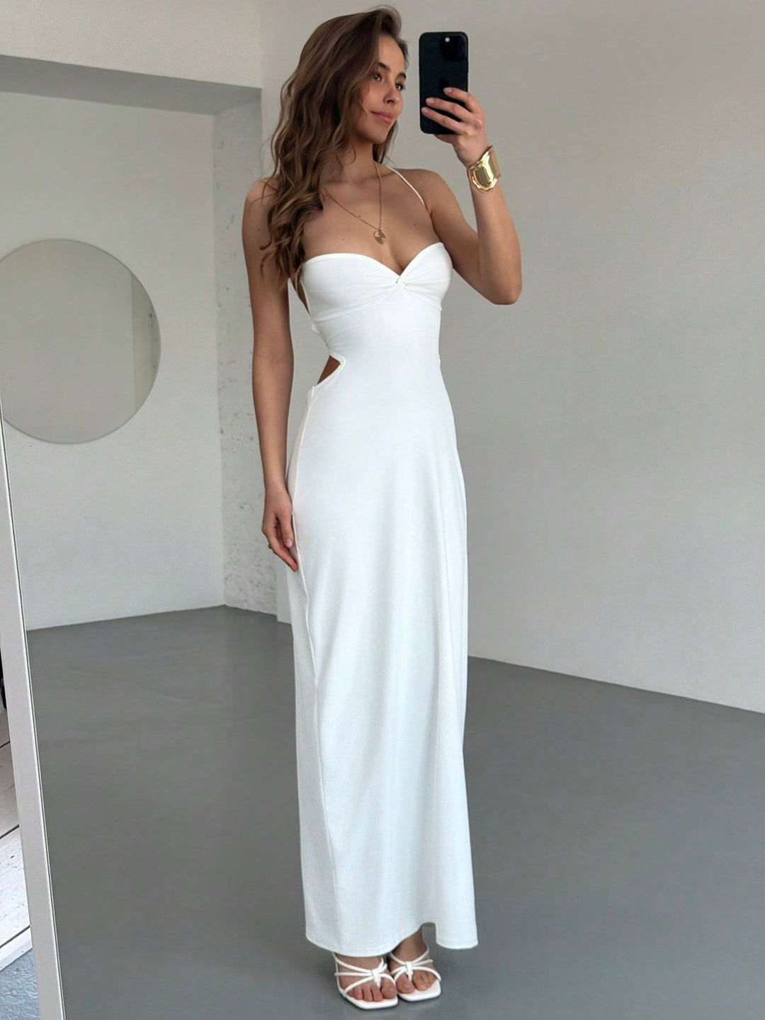 Rochie maxi SHEIN, alb