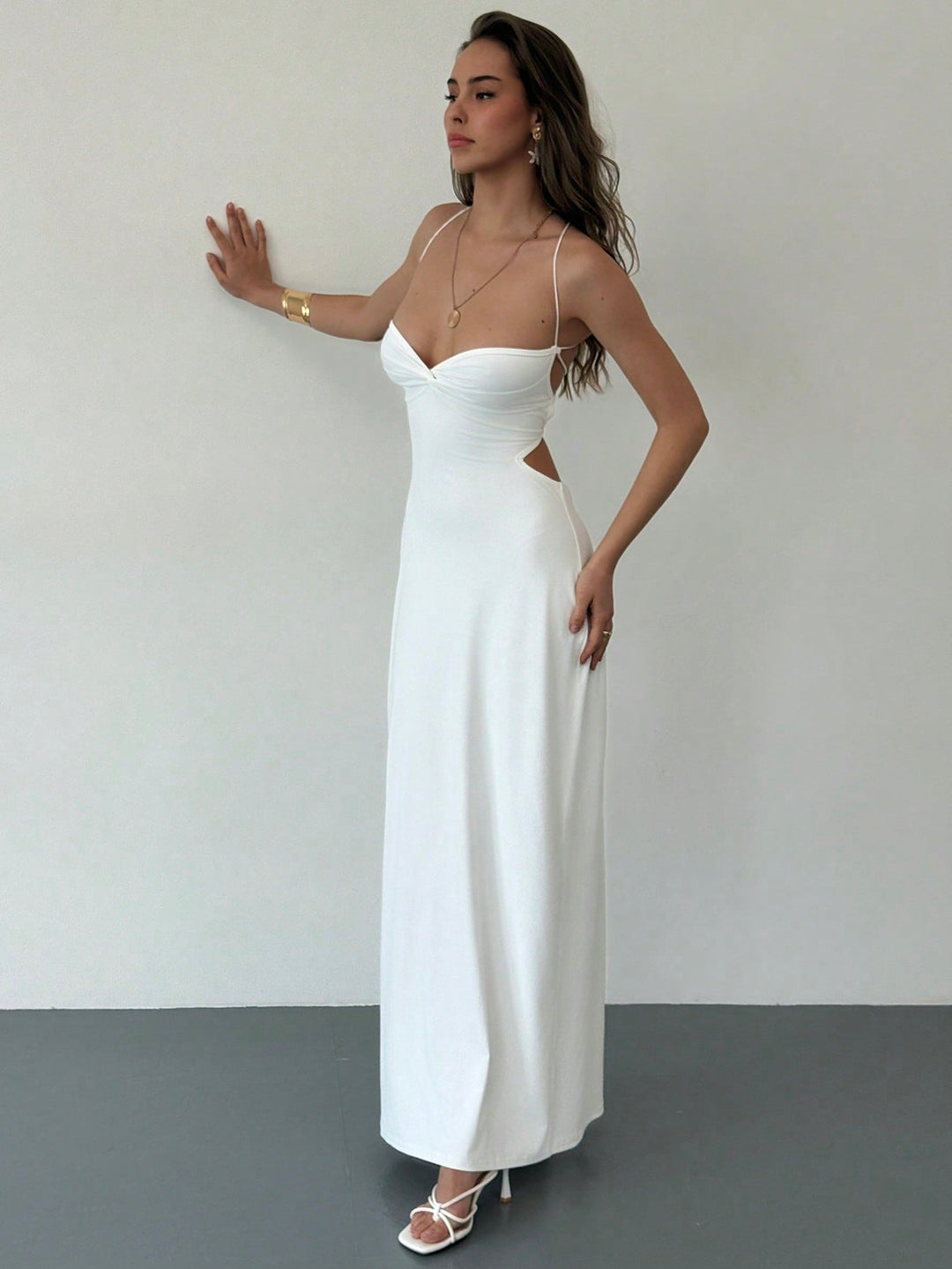 Rochie maxi SHEIN, alb