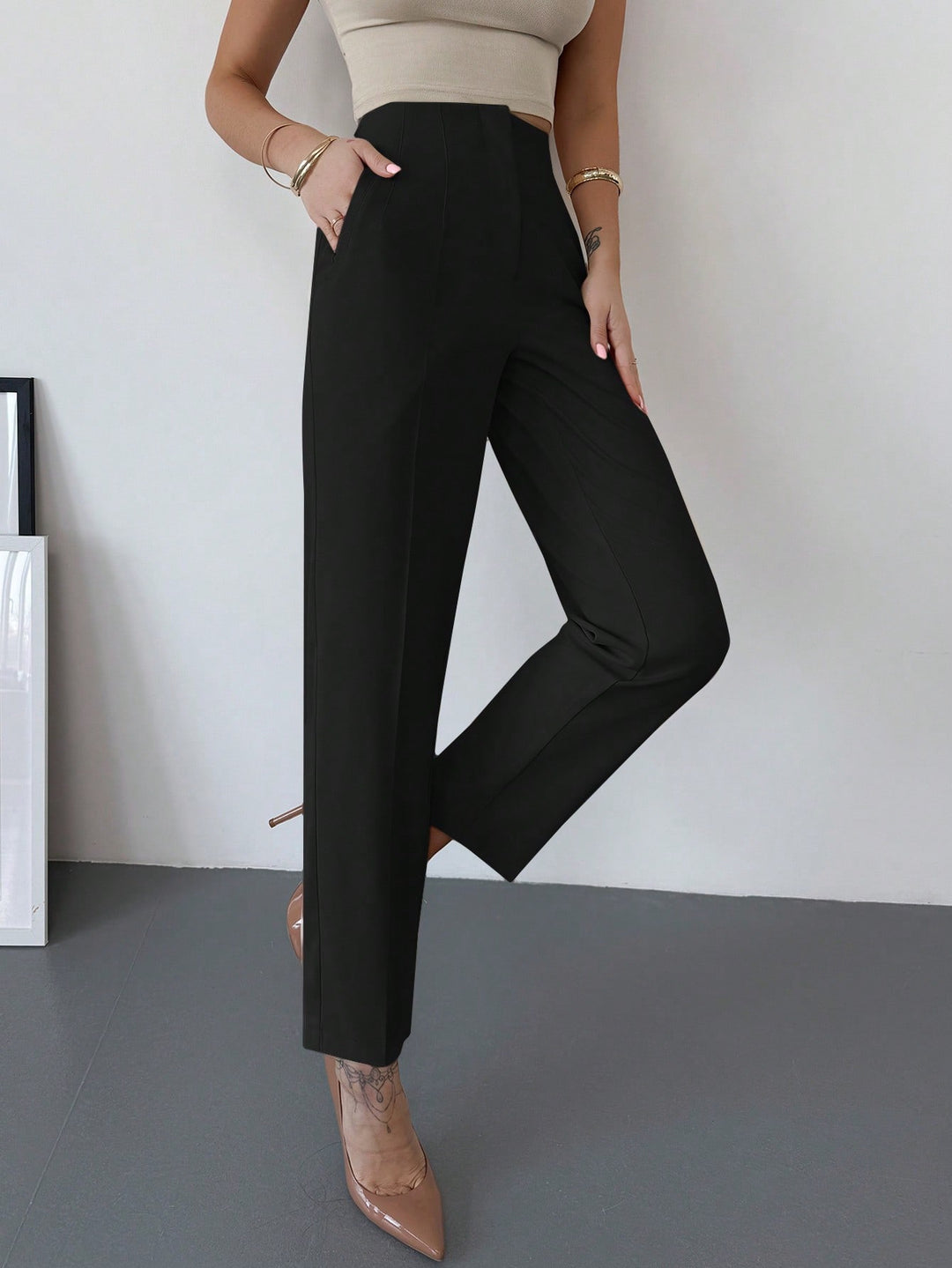 Pantaloni SHEIN, negru