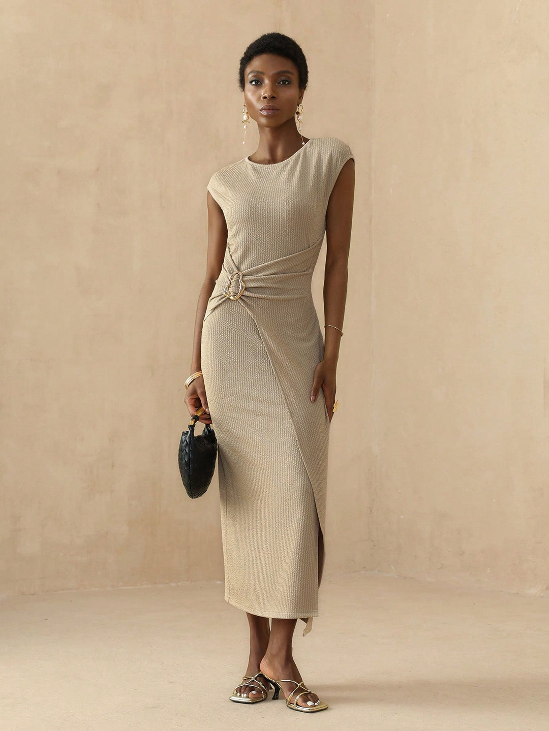 Rochie maxi SHEIN, kaki